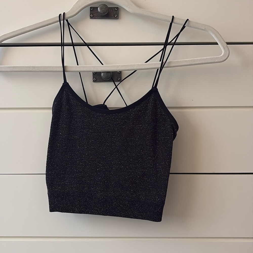 Gilly hicks sparkly black going out top